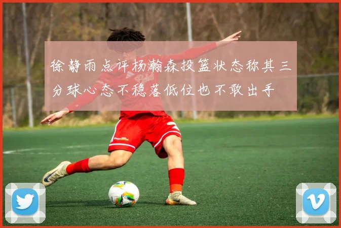 徐静雨点评杨瀚森投篮状态称其三分球心态不稳落低位也不敢出手